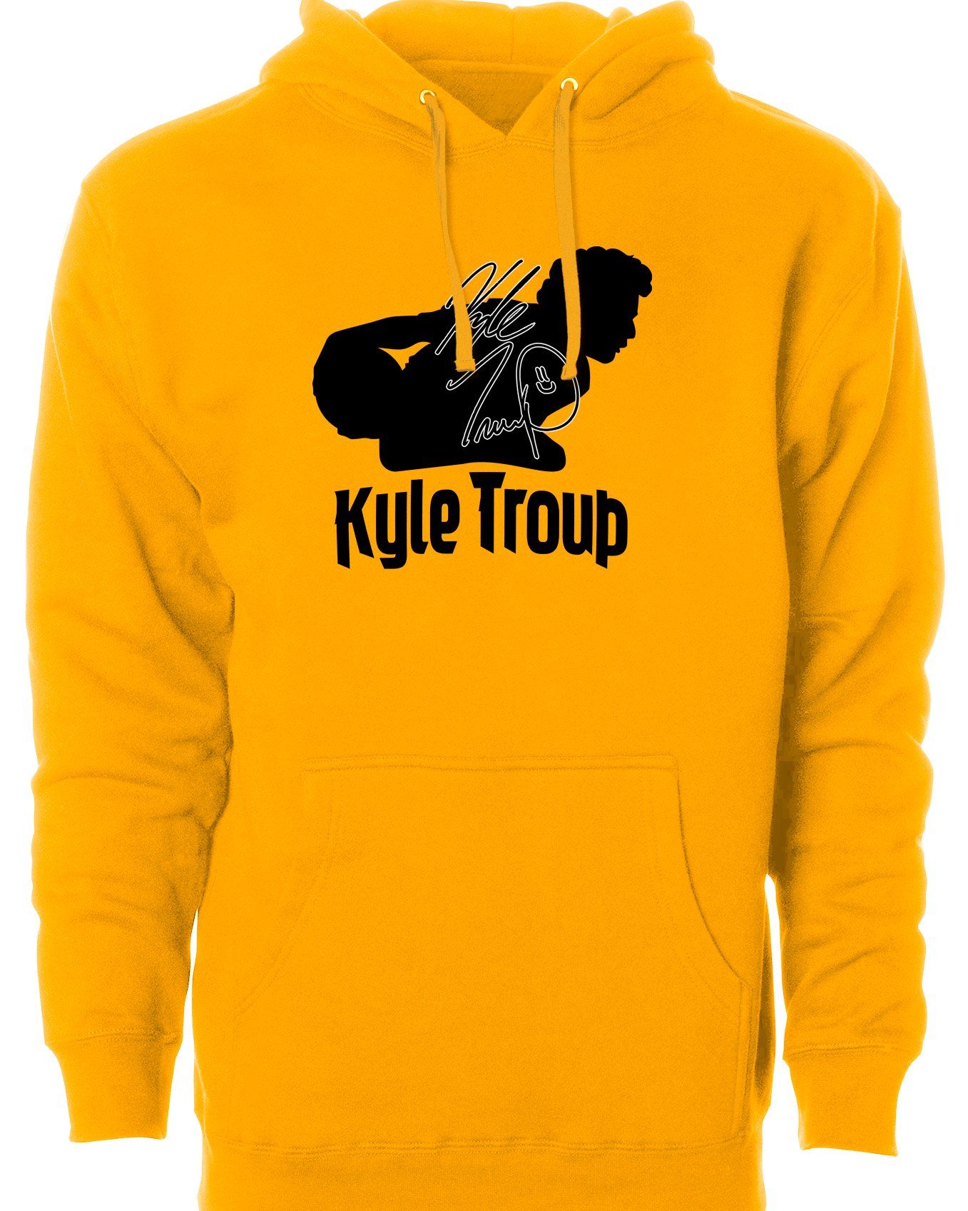 kyle troup bowling pba professional bowling shirt storm bowling silhouette signature hoodie yellow black