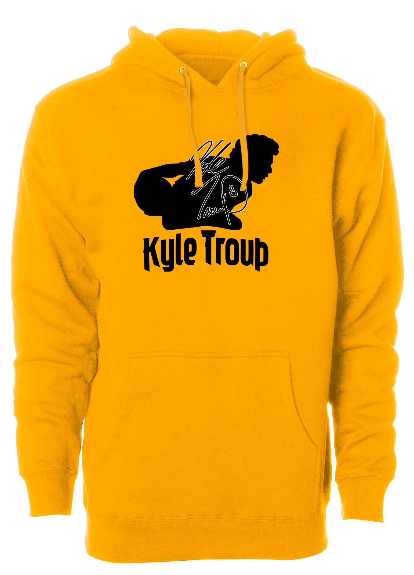 kyle troup bowling pba professional bowling shirt storm bowling silhouette signature hoodie yellow black