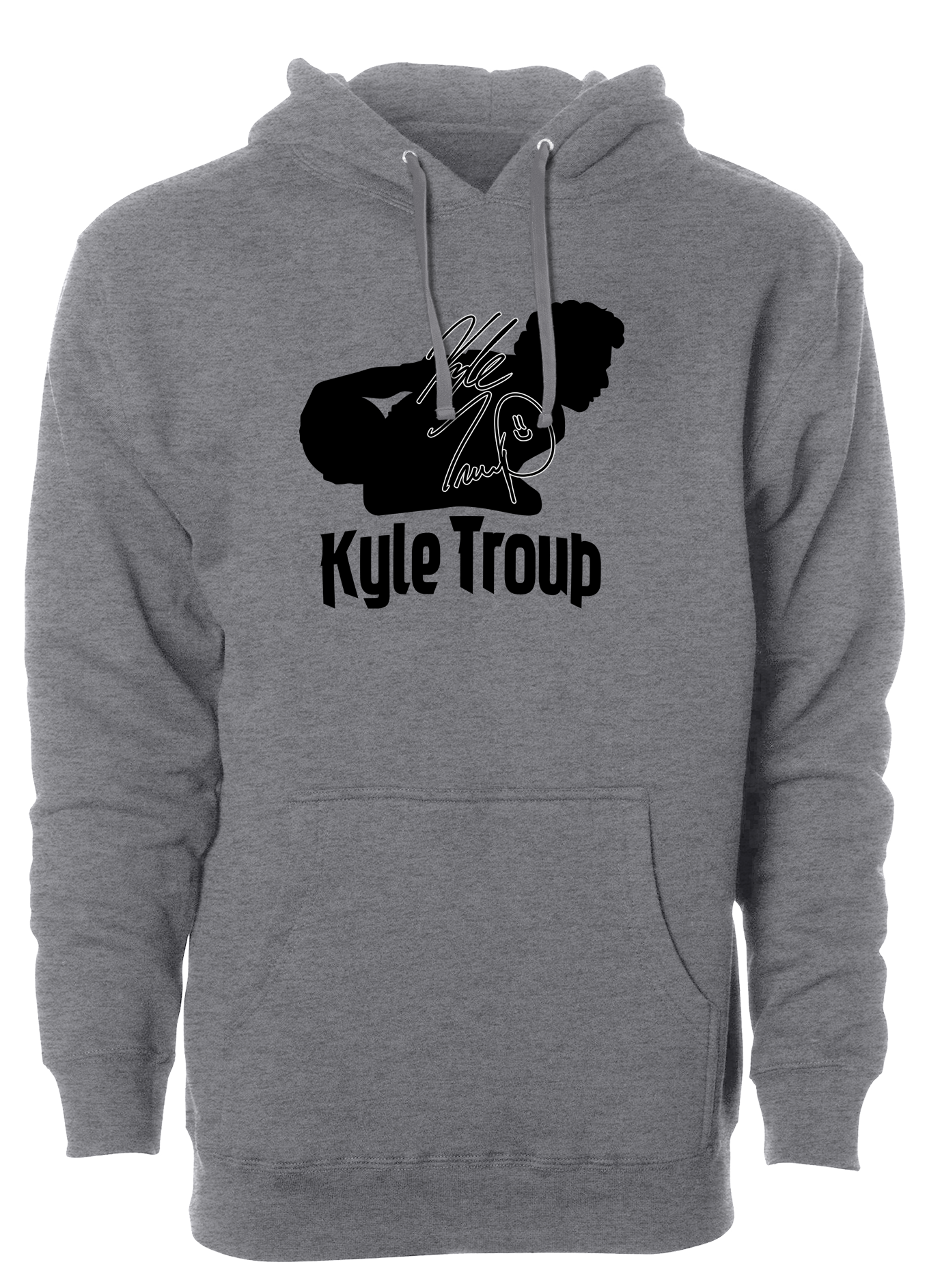 kyle troup bowling pba professional bowling shirt storm bowling silhouette signature hoodie grey gray black