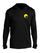 kyle troup bowling pba professional bowling shirt storm bowling signature silhouette black yellow afroball afro hoodie dri fit