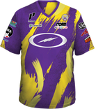 kyle troup bowling pba professional bowling shirt storm bowling jersey bowlifi corrupted purple yellow front 