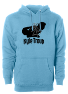 kyle troup bowling pba professional bowling shirt storm bowling silhouette signature hoodie powder blue black 