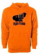 kyle troup bowling pba professional bowling shirt storm bowling silhouette signature hoodie orange black 