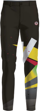 kyle troup bowling pba professional bowling pants storm bowling artist black white yellow red green grey gray front