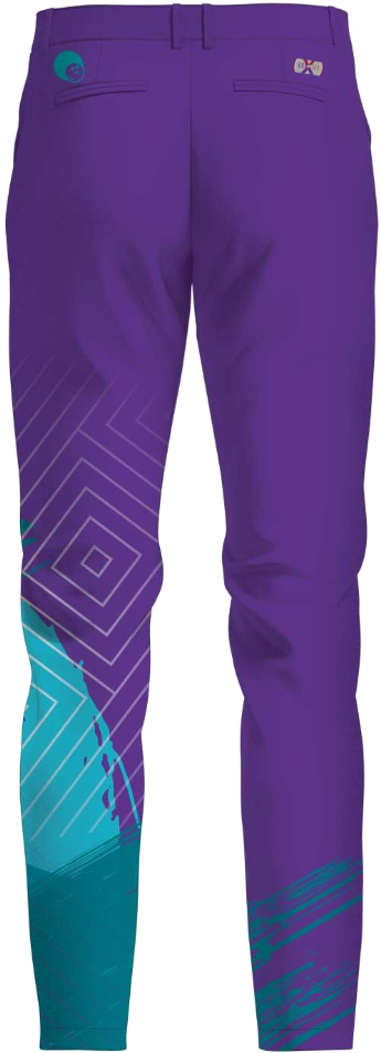 kyle troup bowling pba professional bowling pants storm bowling barrier back purple teal 