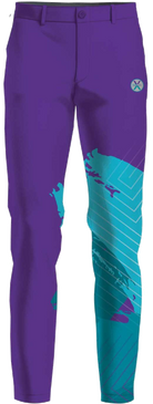 kyle troup bowling pba professional bowling pants storm bowling barrier front purple teal 