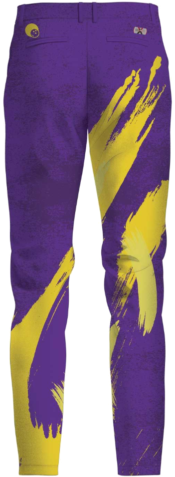 kyle troup bowling pba professional bowling pants storm bowling corrupted back purple yellow